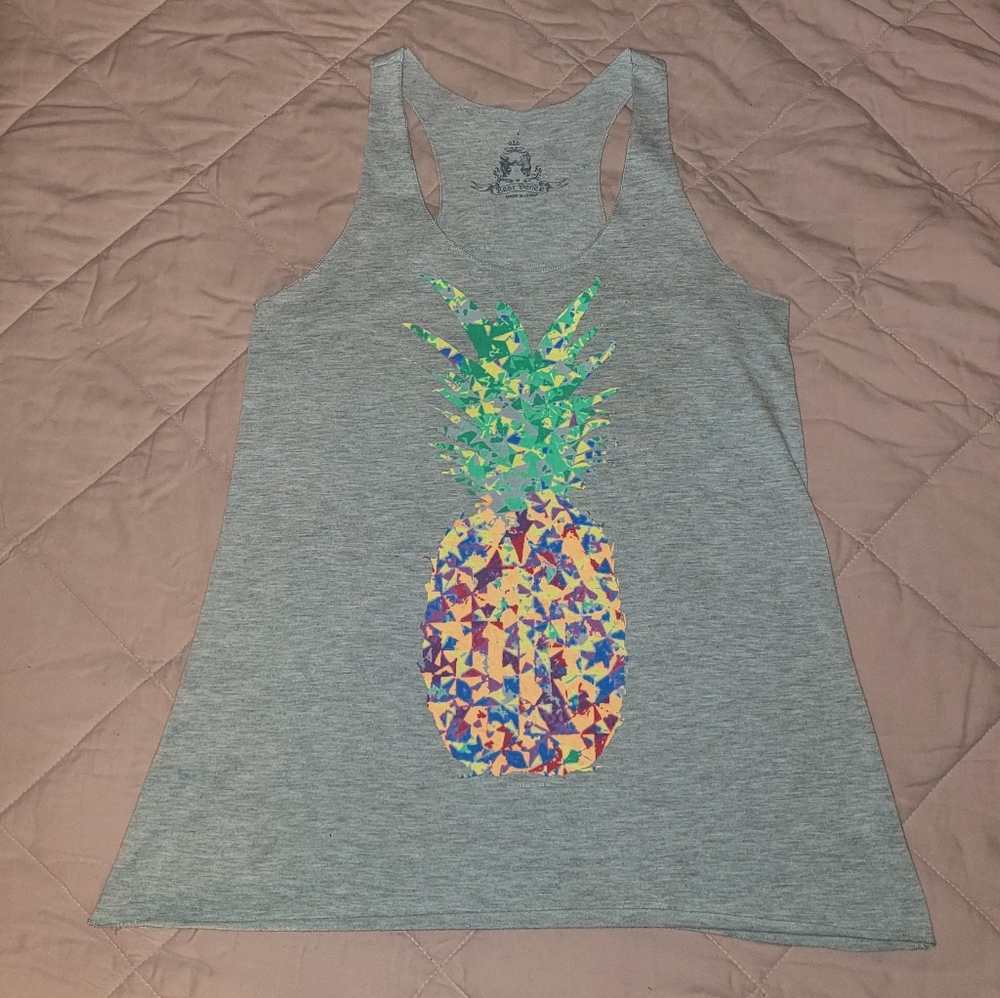 geometric pineapple racerback tank top